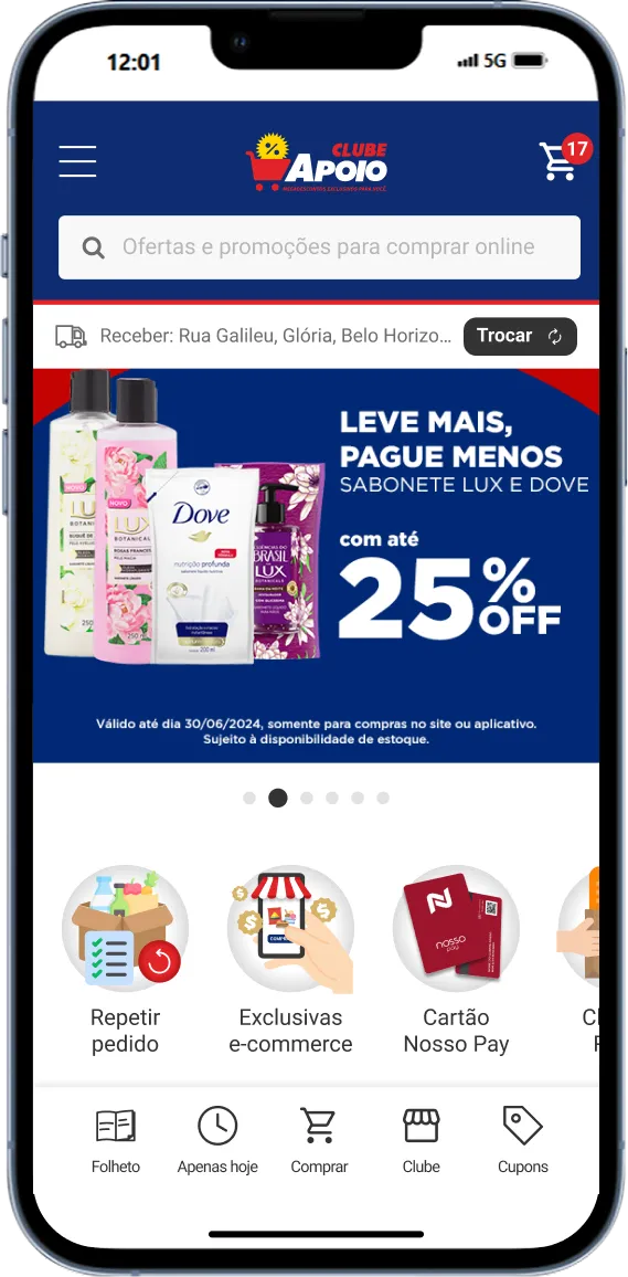 Nova versão do app Clube Apoio
